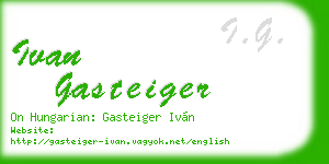 ivan gasteiger business card